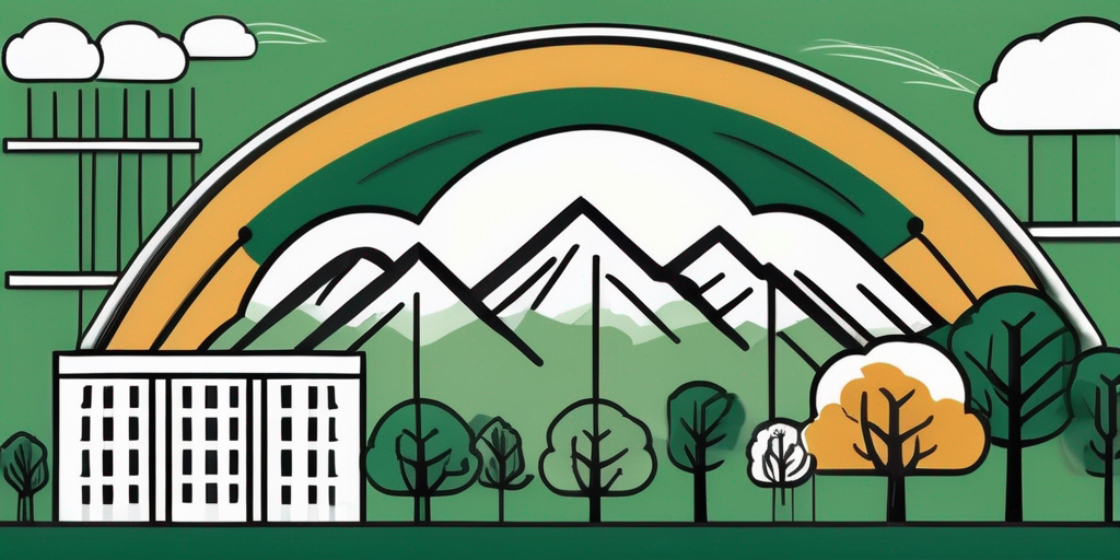 The salt lake city skyline with symbolic representations of cognitive behavioral therapy elements