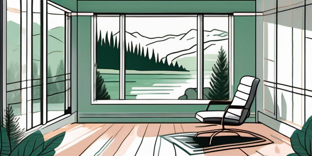 A serene therapy room with a comfortable chair