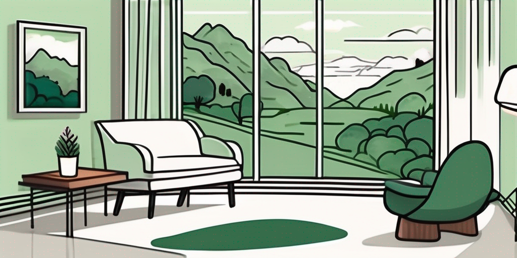 A serene and comforting therapy room with a comfortable chair