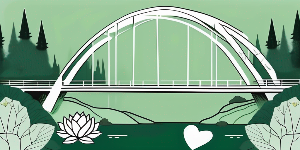 The fremont bridge in a peaceful setting