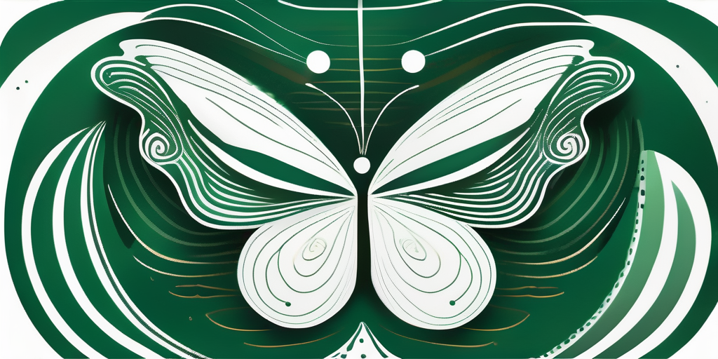 A serene sandy beach with symbolic elements of emdr therapy like a pair of bilateral butterfly wings and rhythmic waves